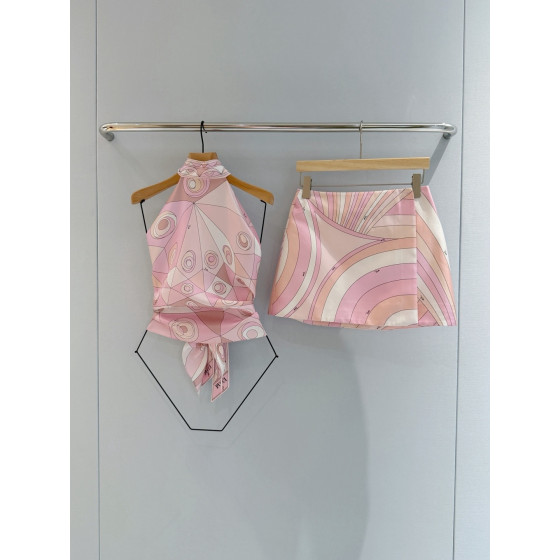 Pucci Occhi printed top ✨ 100% silk twill, Occhi printed backless one-piece strapless silk twill top, with a clean and structured silhouette Size: one size fits all