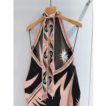Pucci Stella silk dress ✨ This Stella printed dress features the iconic "Stella" pattern in a silk twill fabric, with a backless neckline, open back, and asymmetric hem design. Size options: 36, 38, 40, 42