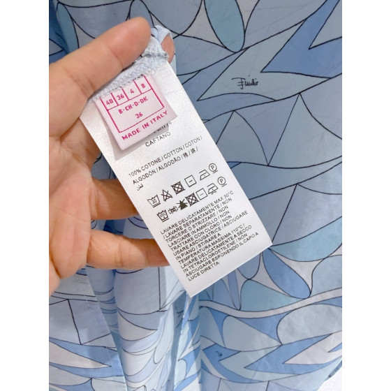 Pucci pleated sleeve dress ✨ is made of lightweight 100% high-count cotton fabric, providing a comfortable and lightweight texture. Size options include: 36, 38, 40, 42
