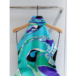 Pucci Orchidee‑Print Top ✨ 100% silk twill. All‑over signature Orchidee geometric swirl print. Halter neck with open‑back tie detail. Each printed piece is unique.  Size: One‑size‑fits‑all