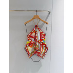 Pucci Chain‑Detail Halter Top ✨ 100% heavyweight silk twill. Show‑stopping colorful pattern. Features a gold‑toned chain halter strap embellished with the signature fish‑shaped pendant.  Size: One‑size‑fits‑all