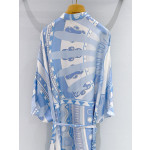 Pucci Silk Caftan Dress ✨ Crafted from premium 100% silk twill. This caftan boasts sculptural appeal and a flowing cut. Cape‑style sleeves and bateau neckline accentuate the lightness of silk.  Sizes: S, M, L