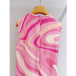 Pucci Printed Dress ✨ 100% heavyweight silk twill with Labirinto pink swirl print. Lined with tulle. Wide fixed round neck, concealed back zipper and straight hem.  Sizes: 36, 38, 40, 42