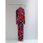 Pucci Tulle Stand‑Collar Dress ✨ Tulle cover‑up maxi dress crafted from mesh fabric. Tailored fit with great stretch, stand‑collar design and delicate ruffle details. Each printed piece is unique.  Sizes: 36, 38, 40, 42