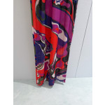 Pucci Tulle Stand‑Collar Dress ✨ Tulle cover‑up maxi dress crafted from mesh fabric. Tailored fit with great stretch, stand‑collar design and delicate ruffle details. Each printed piece is unique.  Sizes: 36, 38, 40, 42