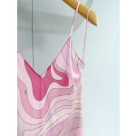 Pucci Strap Silk Dress ✨ 100% silk crepe. V‑neck pull‑on style with Marmo print motif. Side slit, lightweight fabric with fluid drape.  Sizes: 36, 38, 40, 42