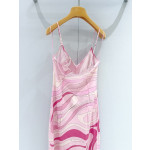 Pucci Strap Silk Dress ✨ 100% silk crepe. V‑neck pull‑on style with Marmo print motif. Side slit, lightweight fabric with fluid drape.  Sizes: 36, 38, 40, 42