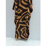 Pucci Silk Caftan Dress ✨ Crafted from premium 100% silk twill, adorned with black‑and‑gold Labirinto print. Features a roomy silhouette and cape‑style sleeves that tie at the wrists.  Size: One‑size‑fits‑all
