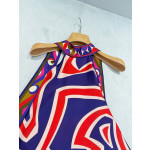 Pucci Labirinto Halter Top ✨ 100% silk twill with signature psychedelic swirl print. Halter tie design, adjustable hem and open‑back construction.  Size: One‑size‑fits‑all