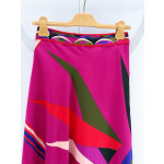 Pucci Green Midi Skirt ✨ 100% silk twill. All‑over signature geometric swirl "Marmo" print, featuring an asymmetrical hem.  Sizes: 36, 38, 40, 42