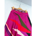 Pucci Green Midi Skirt ✨ 100% silk twill. All‑over signature geometric swirl "Marmo" print, featuring an asymmetrical hem.  Sizes: 36, 38, 40, 42