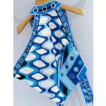 Pucci Blue Halter Top ✨ 100% silk twill with all‑over signature geometric swirl print. Halter‑neck open‑back tie design. Each piece features placement‑specific printing.  Size: One‑size‑fits‑all