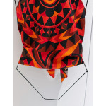 Pucci Manuba‑Print Top ✨ 100% silk twill. All‑over signature Manuba placement print rendered in striking orange, red and black colorway.  Size: One‑size‑fits‑all