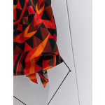 Pucci Manuba‑Print Top ✨ 100% silk twill. All‑over signature Manuba placement print rendered in striking orange, red and black colorway.  Size: One‑size‑fits‑all