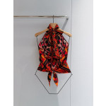 Pucci Manuba‑Print Top ✨ 100% silk twill. All‑over signature Manuba placement print rendered in striking orange, red and black colorway.  Size: One‑size‑fits‑all