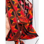 Pucci Manuba‑Print Top ✨ 100% silk twill. All‑over signature Manuba placement print rendered in striking orange, red and black colorway.  Size: One‑size‑fits‑all