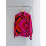 Pucci Placement‑Print Silk Shirt ✨ 100% heavyweight silk twill showcasing the striking Vivara marble print. An elegantly‑styled shirt featuring a classic collar, covered‑button closure in matching tone and relaxed straight hem.  Sizes: S, M, L, XL