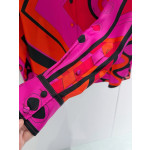 Pucci Placement‑Print Silk Shirt ✨ 100% heavyweight silk twill showcasing the striking Vivara marble print. An elegantly‑styled shirt featuring a classic collar, covered‑button closure in matching tone and relaxed straight hem.  Sizes: S, M, L, XL