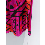 Pucci Placement‑Print Silk Shirt ✨ 100% heavyweight silk twill showcasing the striking Vivara marble print. An elegantly‑styled shirt featuring a classic collar, covered‑button closure in matching tone and relaxed straight hem.  Sizes: S, M, L, XL