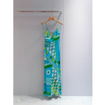 Pucci Strap Silk Dress ✨ 100% silk crepe. Pull‑on style with V‑neck. Slip maxi dress rendered in bold, eye‑catching vivid print, featuring side slits.  Sizes: 36, 38, 40, 42