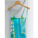 Pucci Strap Silk Dress ✨ 100% silk crepe. Pull‑on style with V‑neck. Slip maxi dress rendered in bold, eye‑catching vivid print, featuring side slits.  Sizes: 36, 38, 40, 42