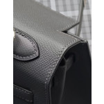 kelly 25cm bag H0 雾霾灰 Gris Misty Epsom leather Silver hardware