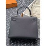 kelly 25cm bag H0 雾霾灰 Gris Misty Epsom leather Silver hardware