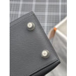kelly 25cm bag H0 雾霾灰 Gris Misty Epsom leather Silver hardware