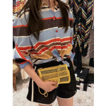 Top-level 26m cf large mini 20cm mesh chain bag, Coco Beach series woven fishing net bag, cross-body messenger bag