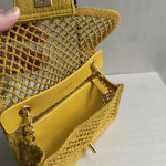 Top-level 26m cf large mini 20cm mesh chain bag, Coco Beach series woven fishing net bag, cross-body messenger bag