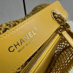Top-level 26m cf large mini 20cm mesh chain bag, Coco Beach series woven fishing net bag, cross-body messenger bag