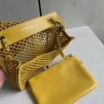 Top-level 26m cf large mini 20cm mesh chain bag, Coco Beach series woven fishing net bag, cross-body messenger bag