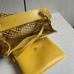Top-level 26m cf large mini 20cm mesh chain bag, Coco Beach series woven fishing net bag, cross-body messenger bag