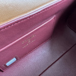 Top-tier Chanel 26a suede nubuck bowling tote bag, baguette bag, cylindrical bag, genuine leather inside and outside, chain cross-body messenger bag, 23*11