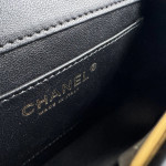 Top-tier Chanel diamond-pattern lambskin CF small square bag, square fat bag, pearl chain, vintage hardware, chain crossbody, messenger bag, large size 19*14, small size 17*12