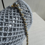 Top-level 26mChanel cf large mini 20cm mesh-cut chain bag, Coco Beach series woven fishing net bag, cross-body shoulder bag