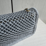 Top-level 26mChanel cf large mini 20cm mesh-cut chain bag, Coco Beach series woven fishing net bag, cross-body shoulder bag