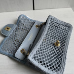 Top-level 26mChanel cf large mini 20cm mesh-cut chain bag, Coco Beach series woven fishing net bag, cross-body shoulder bag