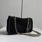 Top-level 26mChanel cf large mini 20cm mesh-cut chain bag, Coco Beach series woven fishing net bag, cross-body shoulder bag