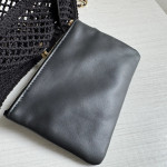 Top-level 26mChanel cf large mini 20cm mesh-cut chain bag, Coco Beach series woven fishing net bag, cross-body shoulder bag