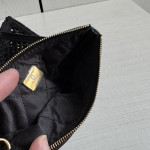 Top-tier 26CM Chanel CF Big Mini 20cm Badge Hardware Decoration Grid Hollow Chain Bag Coco Beach Series Woven Fishing Net Bag Crossbody Shoulder Bag