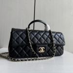 Top-level 26a Chanel cf large mini extended crossbody handle handle handle diamond pattern caviar pattern leather chain bag single shoulder messenger bag 25*12