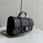 Top-level 26a Chanel cf large mini extended crossbody handle handle handle diamond pattern caviar pattern leather chain bag single shoulder messenger bag 25*12