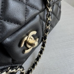 Top-level 26a Chanel cf large mini extended crossbody handle handle handle diamond pattern caviar pattern leather chain bag single shoulder messenger bag 25*12