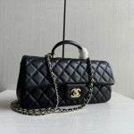 Top-level 26a Chanel cf large mini extended crossbody handle handle handle diamond pattern caviar pattern leather chain bag single shoulder messenger bag 25*12