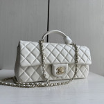 Top-level 26a Chanel cf large mini extended crossbody handle handle handle diamond pattern caviar pattern leather chain bag single shoulder messenger bag 25*12