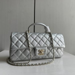 Top-level 26a Chanel cf large mini extended crossbody handle handle handle diamond pattern caviar pattern leather chain bag single shoulder messenger bag 25*12