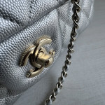 Top-level 26a Chanel cf large mini extended crossbody handle handle handle diamond pattern caviar pattern leather chain bag single shoulder messenger bag 25*12