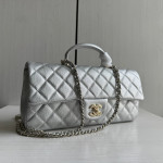 Top-level 26a Chanel cf large mini extended crossbody handle handle handle diamond pattern caviar pattern leather chain bag single shoulder messenger bag 25*12