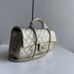 Top-level 26a Chanel cf large mini extended crossbody handle handle handle diamond pattern caviar pattern leather chain bag single shoulder messenger bag 25*12
